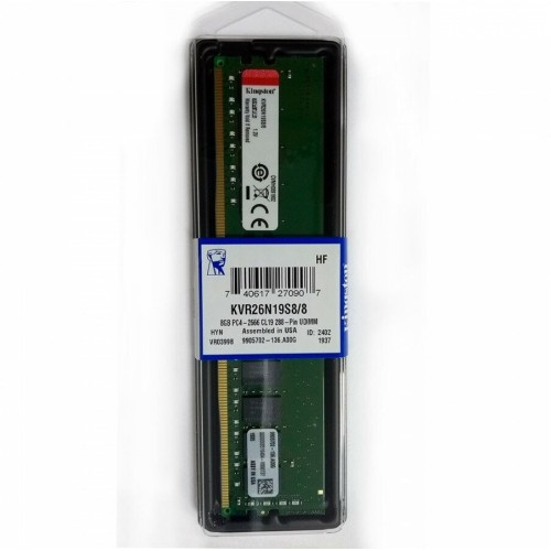 Память Kingston 8GB DDR4 2666MHz KVR26N19S8/8 {PC4-21300,CL19}